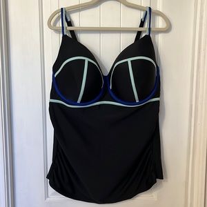 Swim by Cacique black tankini size 40G